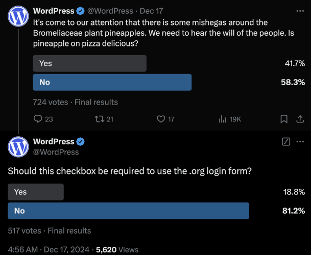 WordPress.org Makes Pineapple Pizza Checkbox Optional